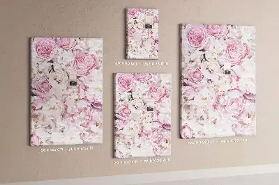Korktafel Rosenblüten