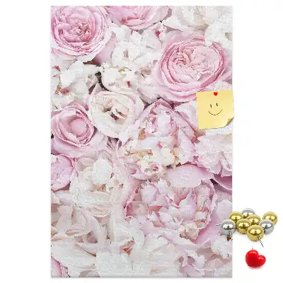 Korktafel Rosenblüten