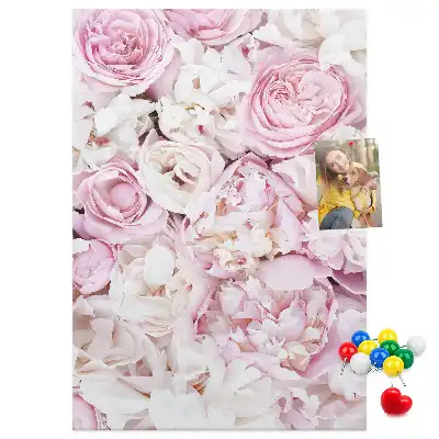 Korktafel Rosenblüten