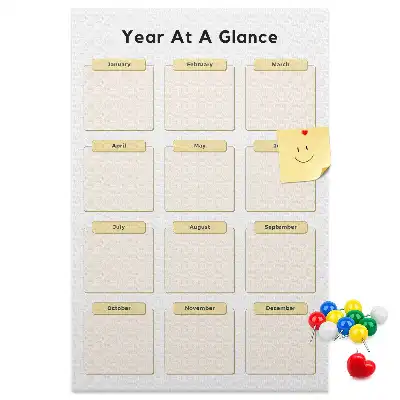 Pinnwand Kork Jahreskalender