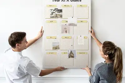 Pinnwand Kork Jahreskalender