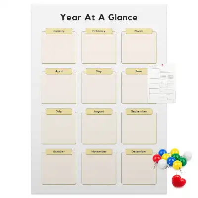 Pinnwand Kork Jahreskalender