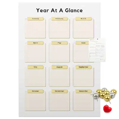 Pinnwand Kork Jahreskalender