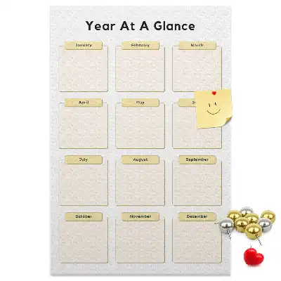 Pinnwand Kork Jahreskalender