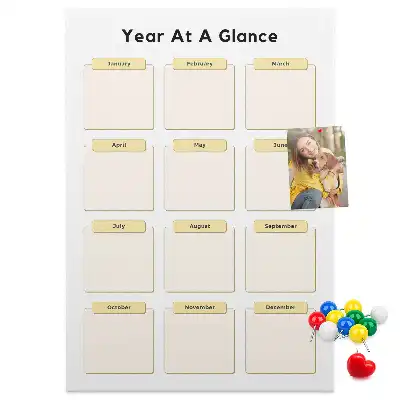 Pinnwand Kork Jahreskalender