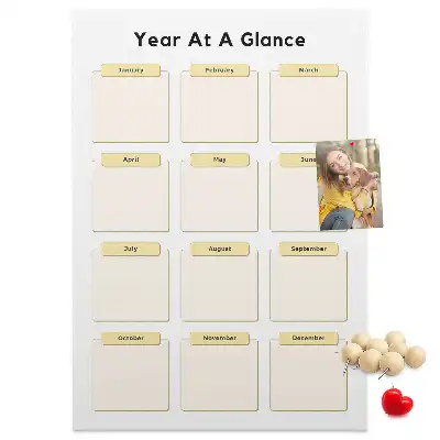 Pinnwand Kork Jahreskalender