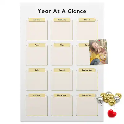 Pinnwand Kork Jahreskalender