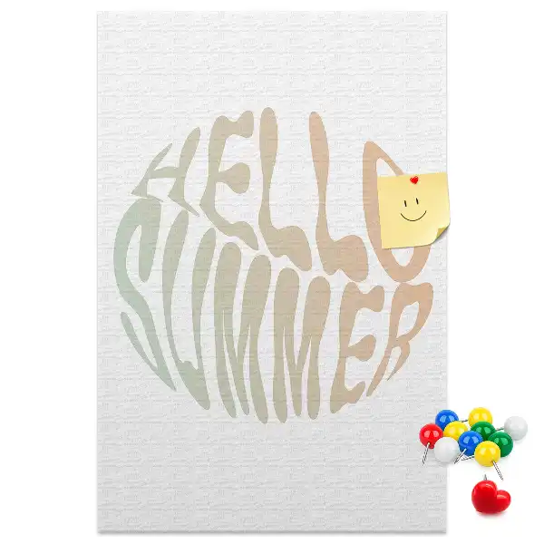 Korktafel Willkommen zur Sommeranmeldung