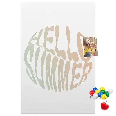 Korktafel Willkommen zur Sommeranmeldung