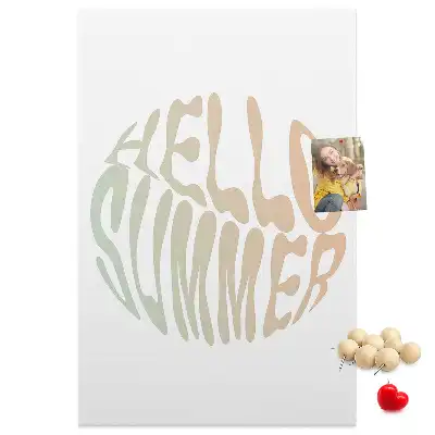 Korktafel Willkommen zur Sommeranmeldung