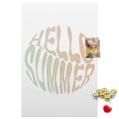 Korktafel Willkommen zur Sommeranmeldung