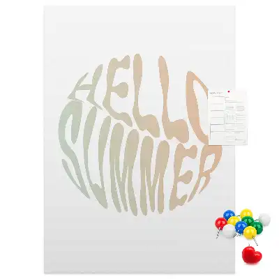 Korktafel Willkommen zur Sommeranmeldung