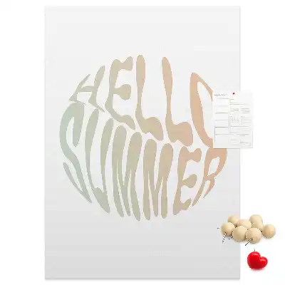 Korktafel Willkommen zur Sommeranmeldung