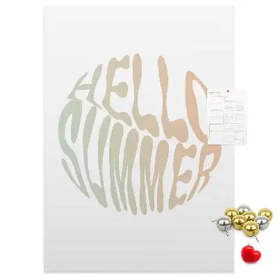Korktafel Willkommen zur Sommeranmeldung