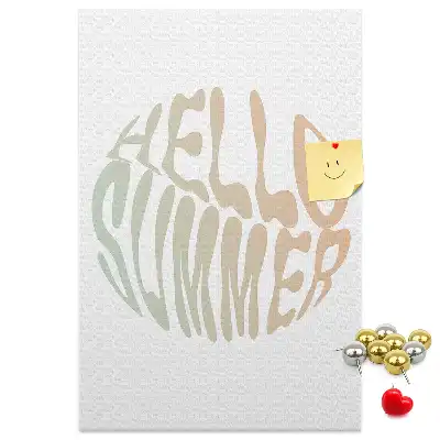 Korktafel Willkommen zur Sommeranmeldung