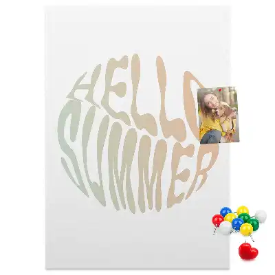 Korktafel Willkommen zur Sommeranmeldung
