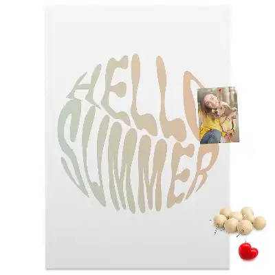 Korktafel Willkommen zur Sommeranmeldung