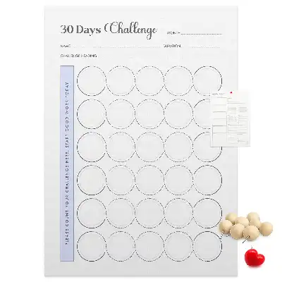 Pinnwand aus Kork als 30-Tage-Challenge-Planer