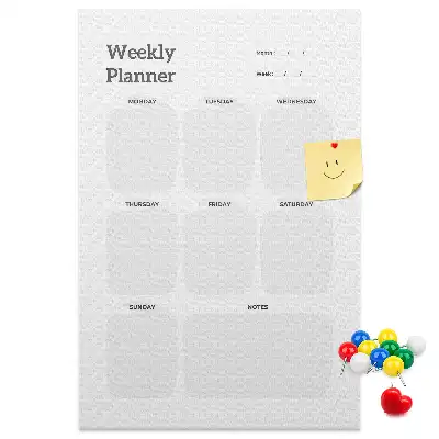 Pinnwand Kork Wochenplaner