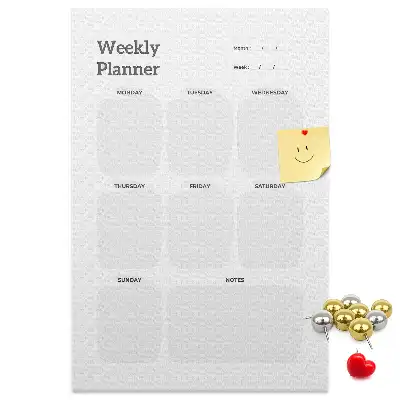 Pinnwand Kork Wochenplaner