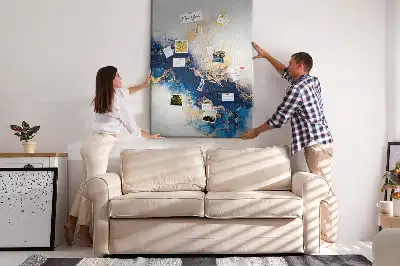 Korktafel mit Marmor-Abstraktion