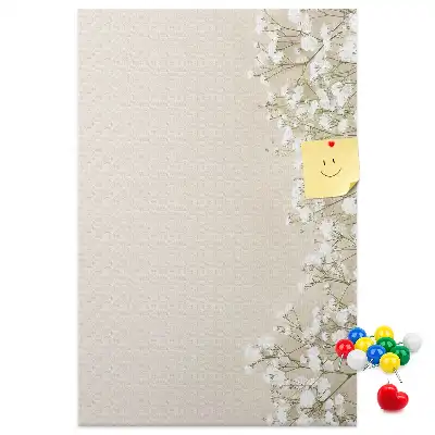 Pinnwand aus Kork mit Motiv Zarte Blüten