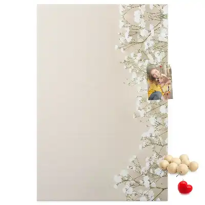 Pinnwand Kork Zarte Blüten
