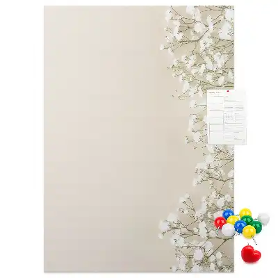 Pinnwand Kork Zarte Blüten