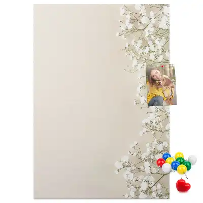 Pinnwand Kork Zarte Blüten