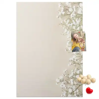 Pinnwand Kork Zarte Blüten