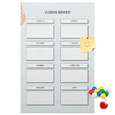 Korktafel als Gesundheitsplaner