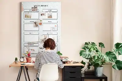 Korktafel Gesundheitsplaner