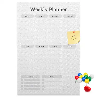 Korktafel Wochenplan