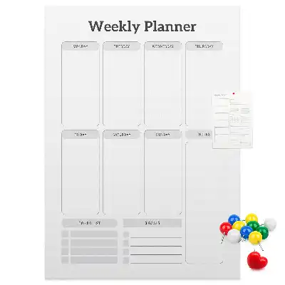 Korktafel Wochenplan
