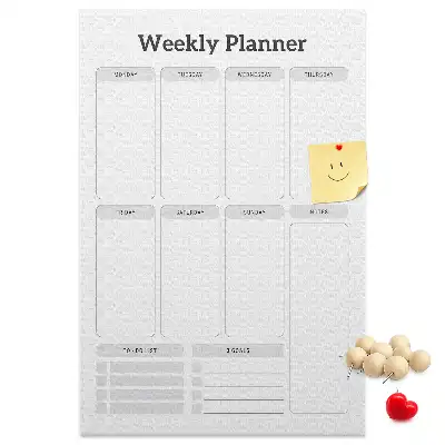 Korktafel Wochenplan