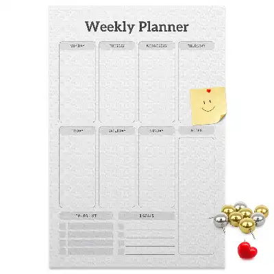 Korktafel Wochenplan