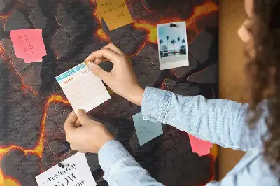 Pinnwand Kork Lava aus dem Vulkan