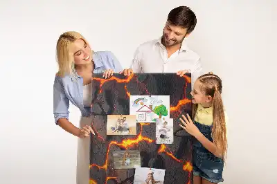 Pinnwand Kork Lava aus dem Vulkan