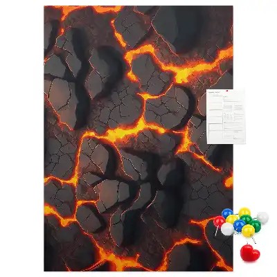 Pinnwand Kork Lava aus dem Vulkan