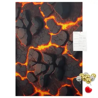 Pinnwand Kork Lava aus dem Vulkan