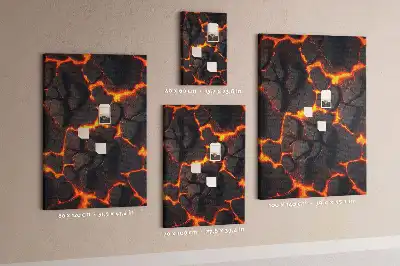Pinnwand Kork Lava aus dem Vulkan
