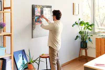 Korktafel mit Marmorabstraktion