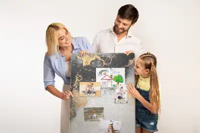 Korktafel mit Marmorabstraktion