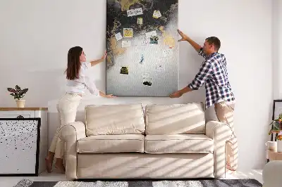 Korktafel mit Marmorabstraktion