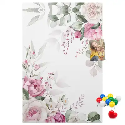 Pinnwand mit Blumenrändern