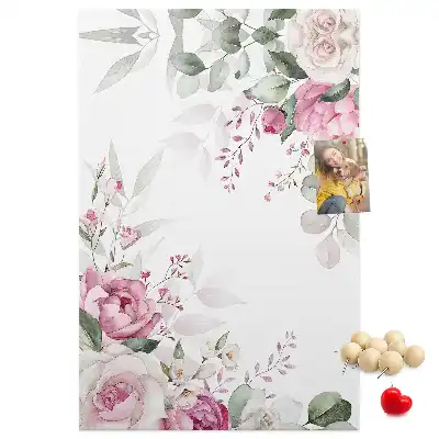 Pinnwand mit Blumenrändern