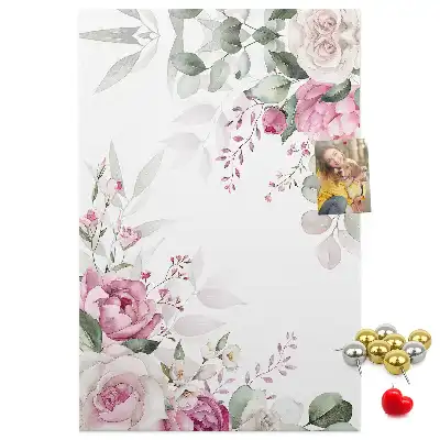 Pinnwand mit Blumenrändern