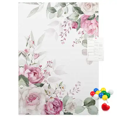 Pinnwand mit Blumenrändern