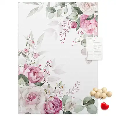 Pinnwand mit Blumenrändern