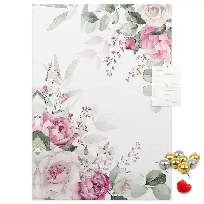 Pinnwand mit Blumenrändern